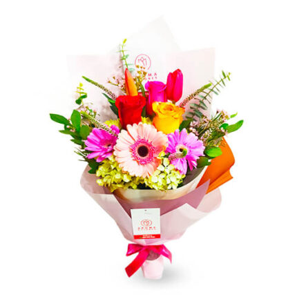Ramo Rosas, Gerberas y Tulipanes
