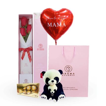 Caja 3 rosas mamá