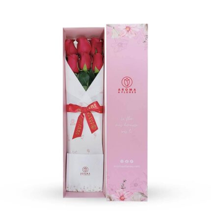 Caja 6 rosas
