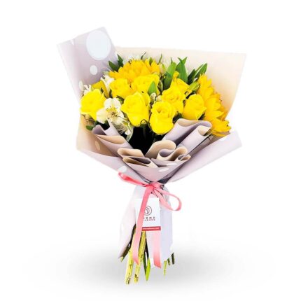 Ramo 10 Rosas y Girasoles